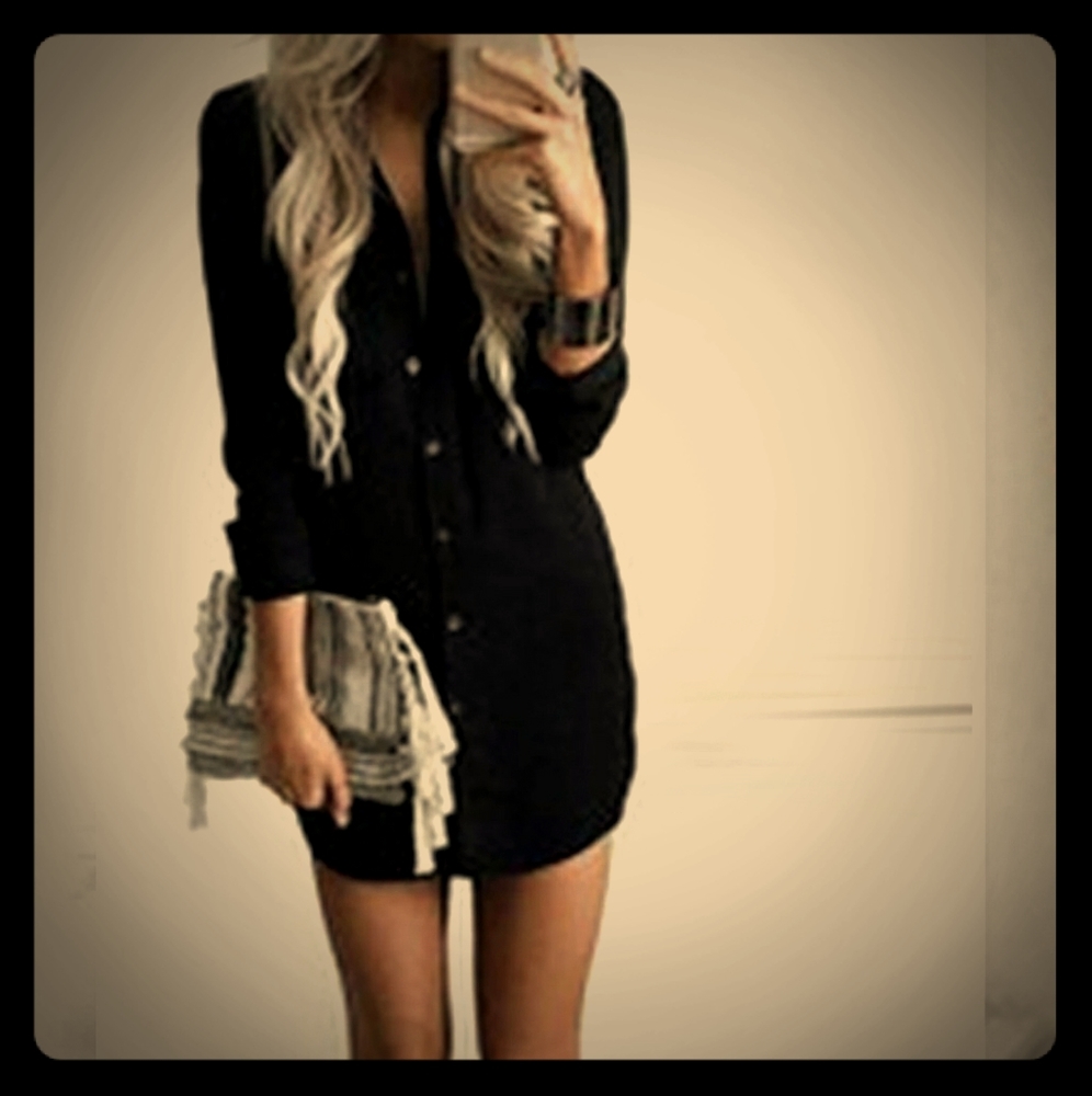 Button up shift dress